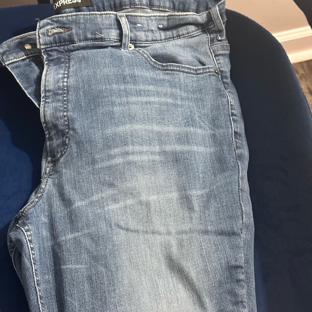 Express Blue Slim Jeans with Classic Stonewash